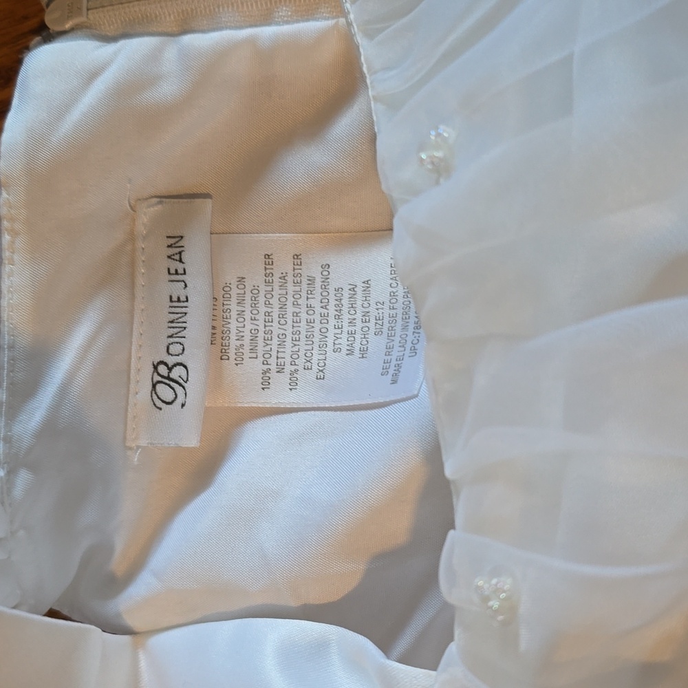 Bonnie Jean Girls Size 12 White Dress - Picture 3 of 6